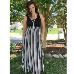 Stripe Maxi Skirt